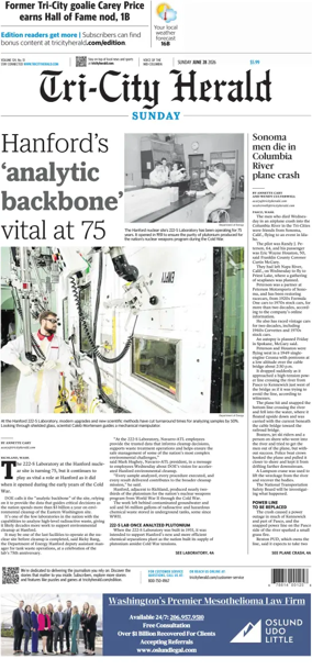 Cover of Tri-City Herald (Sunday)