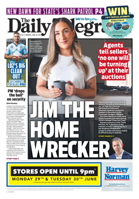 Cover of The Daily Telegraph (Sydney)