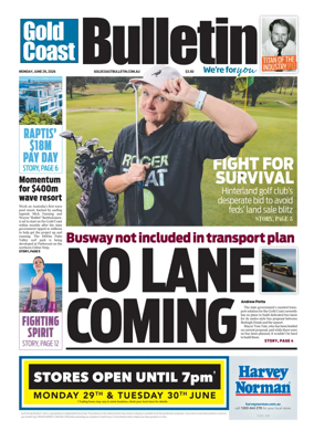 Cover of The Gold Coast Bulletin