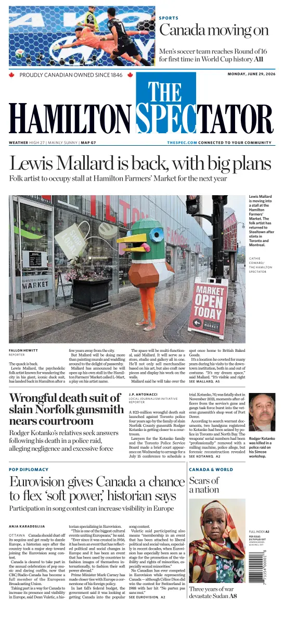 Cover of The Hamilton Spectator