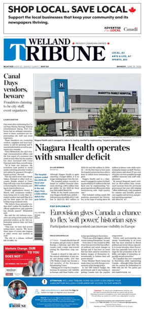 Cover of The Welland Tribune