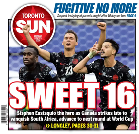 Cover of Toronto Sun