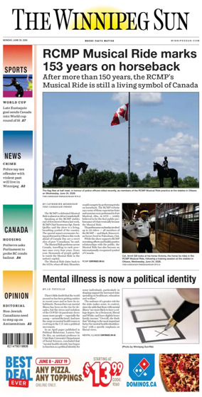 Cover of Winnipeg Sun
