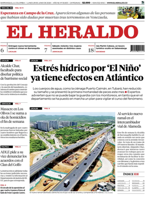Cover of El Heraldo (Colombia)