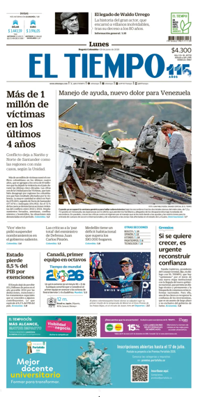 Cover of El Tiempo (Bogota)