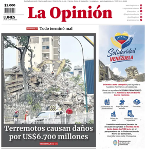 Cover of La Opinion