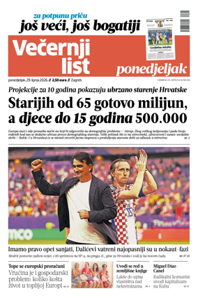 Cover of Vecernji list - Zagreb