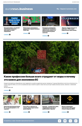 Cover of Euronews Business (Russian) Compiled Edition