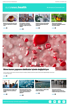 Cover of Euronews Health (Turkish) Compiled Edition