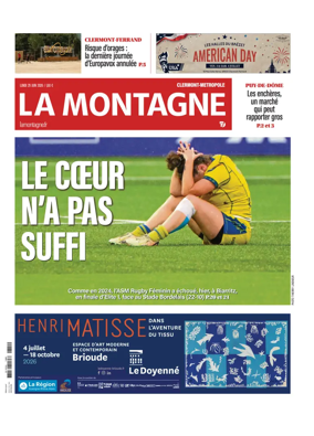Cover of La Montagne (Clermont-Metropole)