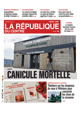 Cover of La Republique du Centre (Orleans - Loiret))