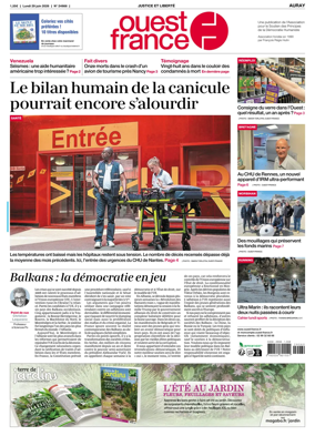 Cover of Ouest France (Auray)