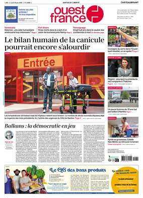Cover of Ouest France (Chateaubriant)