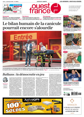 Cover of Ouest France (Les Herbiers / Montaigu)