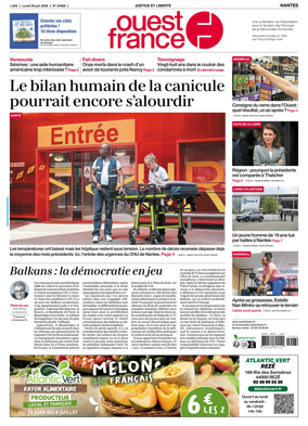 Cover of Ouest France (Nantes)