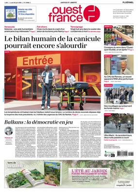 Cover of Ouest France (Ploermel)