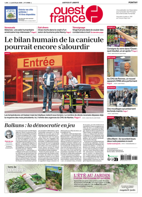 Cover of Ouest France (Pontivy)
