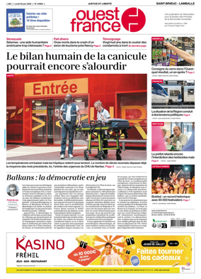 Cover of Ouest-France (Saint-Brieuc Lamballe)
