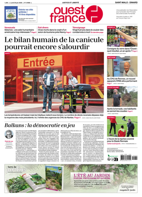 Cover of Ouest France (Saint-Malo)
