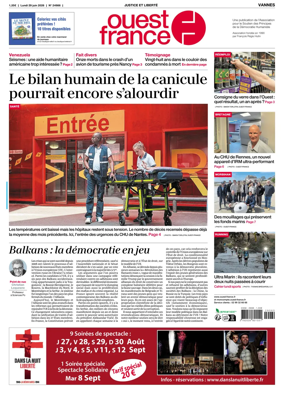 Cover of Ouest France (Vannes)