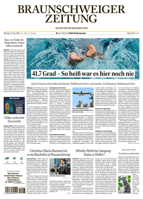 Cover of Braunschweiger Zeitung (Helmstedter Nachrichten)