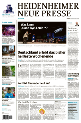 Cover of Heidenheimer Neue Presse