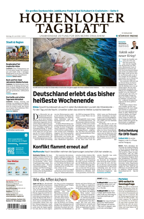 Cover of Hohenloher Tagblatt