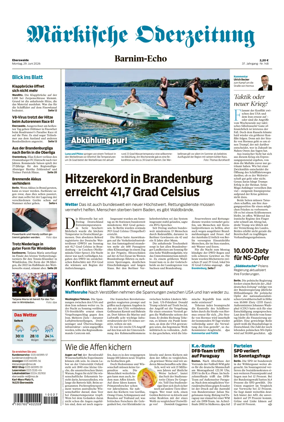 Cover of Markische Oderzeitung Eberswalde