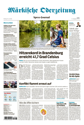 Cover of Markische Oderzeitung Spree-Journal