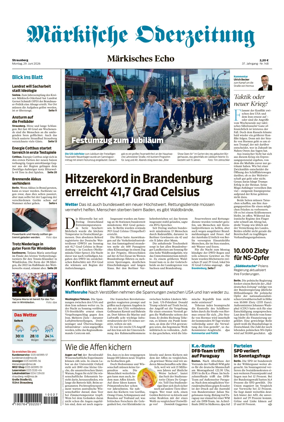 Cover of Markische Oderzeitung Strausberg