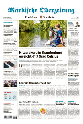Cover of Markische Oderzeitung Frankfurt (Oder)