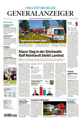 Cover of Oranienburger Generalanzeiger