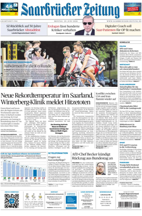 Cover of Saarbruecker Zeitung