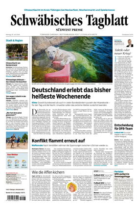 Cover of Schwabisches Tagblatt - Tubinger Chronik