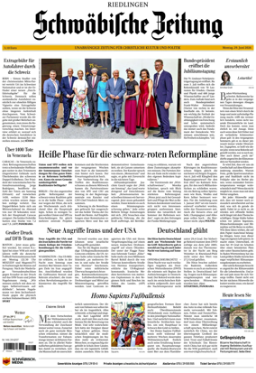 Cover of Schwabische Zeitung (Riedlingen)