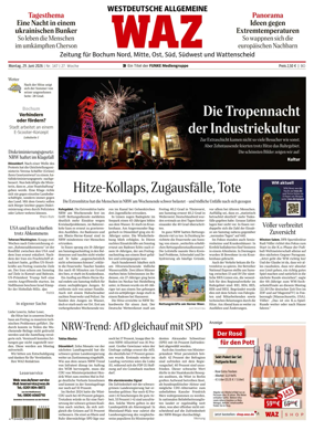 Cover of Westdeutsche Allgemeine Zeitung (Bochum)