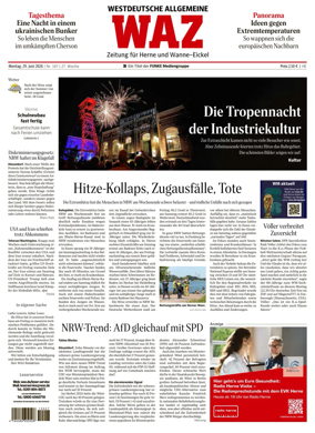 Cover of Westdeutsche Allgemeine Zeitung (Herne)