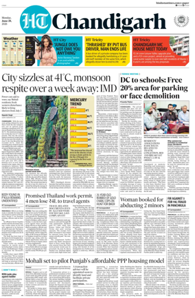 Cover of Hindustan Times (Chandigarh) - Live