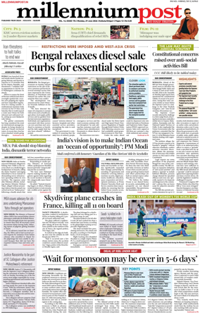 Cover of Millennium Post (Kolkata)