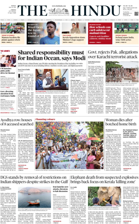Cover of The Hindu (Chennai)