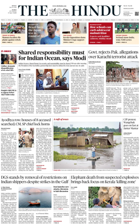 Cover of The Hindu (Mumbai)