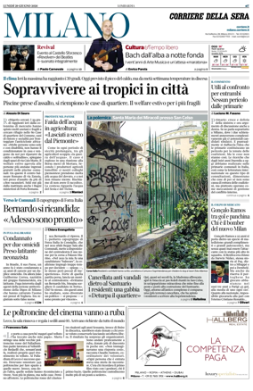 Cover of Corriere della Sera (Milano)