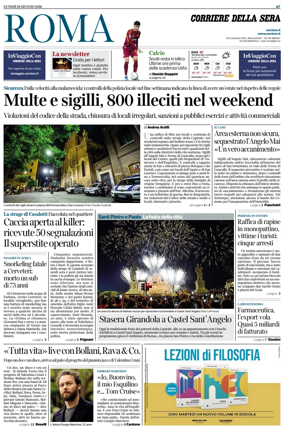 Cover of Corriere della Sera (Roma)