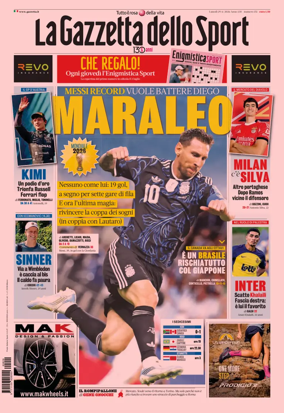 Cover of La Gazzetta dello Sport - Napoli