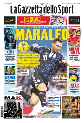 Cover of La Gazzetta dello Sport - Roma