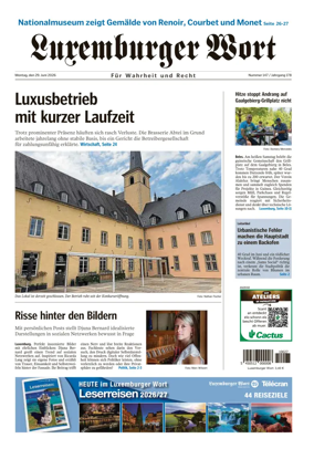 Cover of Luxemburger Wort