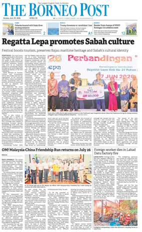 Cover of The Borneo Post (Sabah)