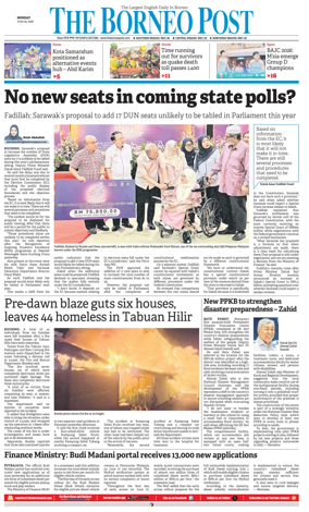 Cover of The Borneo Post (Sarawak)