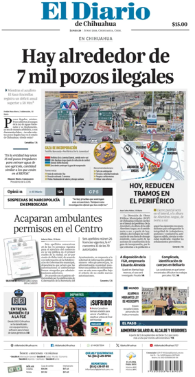 Cover of El Diario de Chihuahua