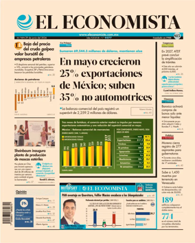 Cover of El Economista (Mexico)
